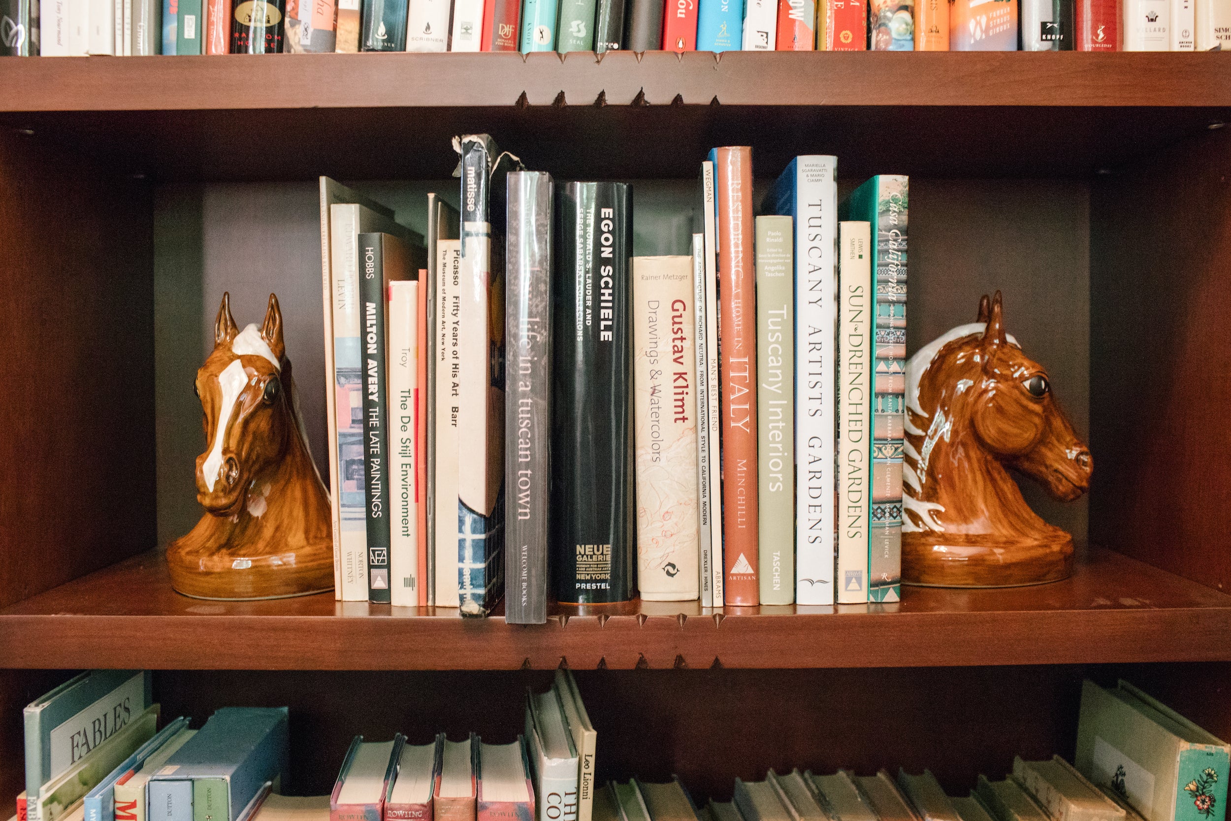 Midcentury Ceramic Horse Bookends