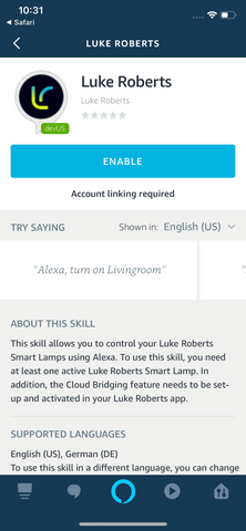Connect Amazon Alexa to your Smartlamp Tutorial - Step 6