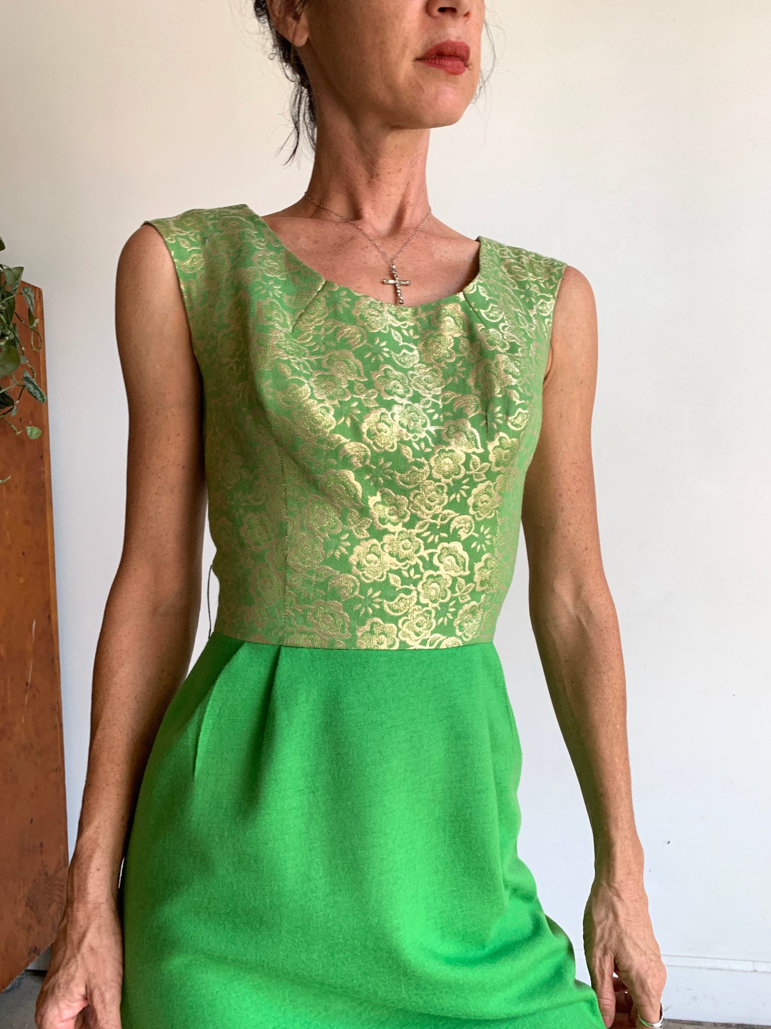 kelly green party dress