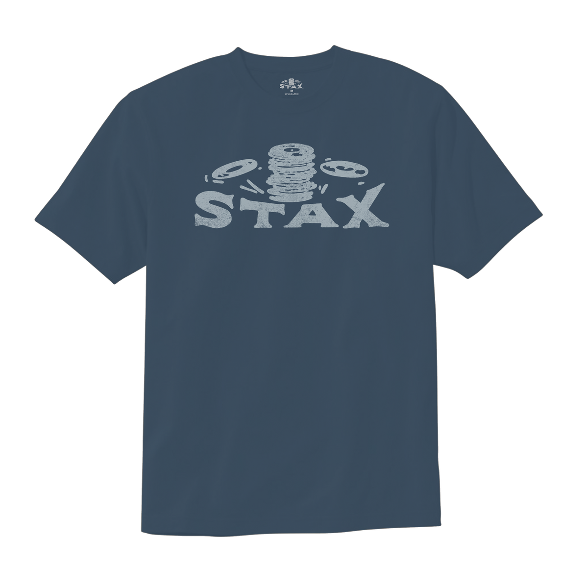 Stax Records - Stax Falling Records Logo T-Shirt (Steel Blue) - Stax  Records