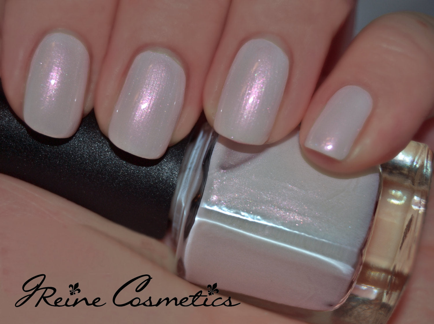 Silver Shimmer Nail Polish ice of isis white pink shimmer nail polish