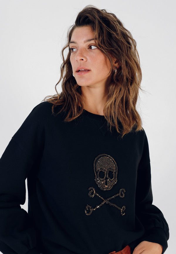 sudadera calavera mujer