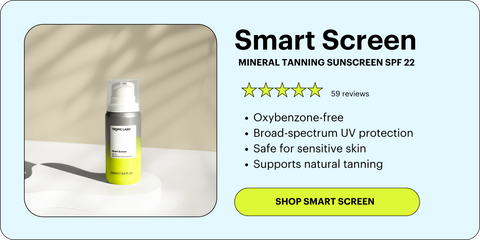 Smart Screen Mineral Tanning Sunscreen to tan faster and darker and protect the skin