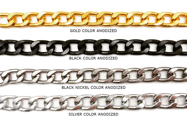 LIGHTWEIGHT Textured Aluminum Curb Chain - WHOLESALE-30% OFF SALE ...