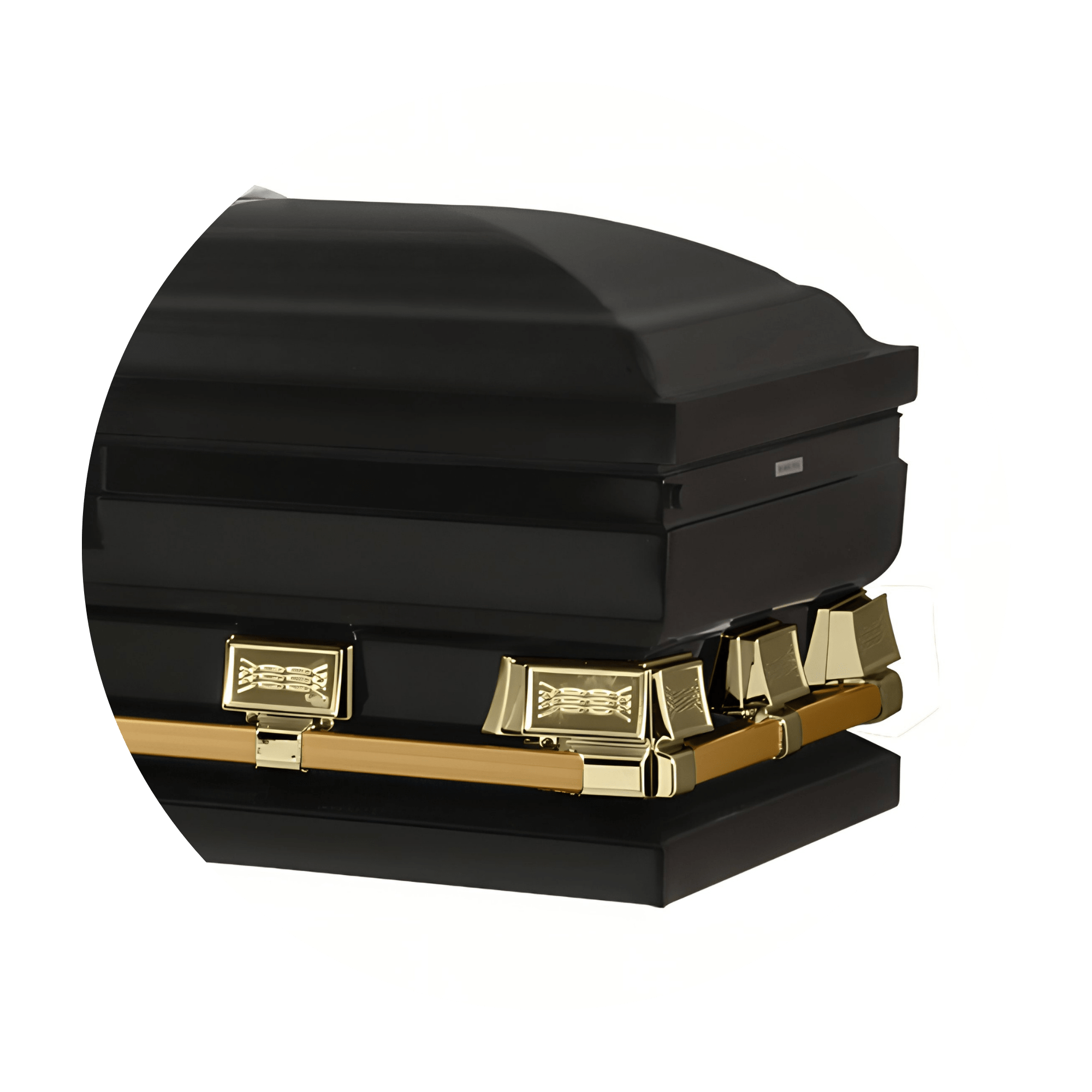 Black and Gold 40-inch and 44-inch Oversize Casket (Coffin
