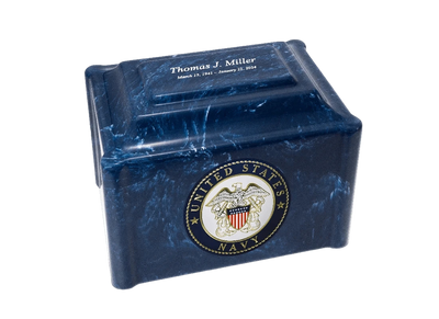 Military Marble Cremation Urn | US Navy