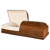 Titan Casket Poplar Satin Walnut Finish