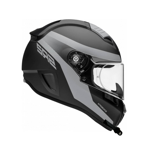 FLEX Chin Mount on front of schuberth SR2 motorcycle helmet