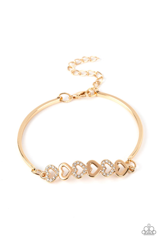 Paparazzi Bracelet Fashion Fix Aug2020~ Glamour Gamble - Gold