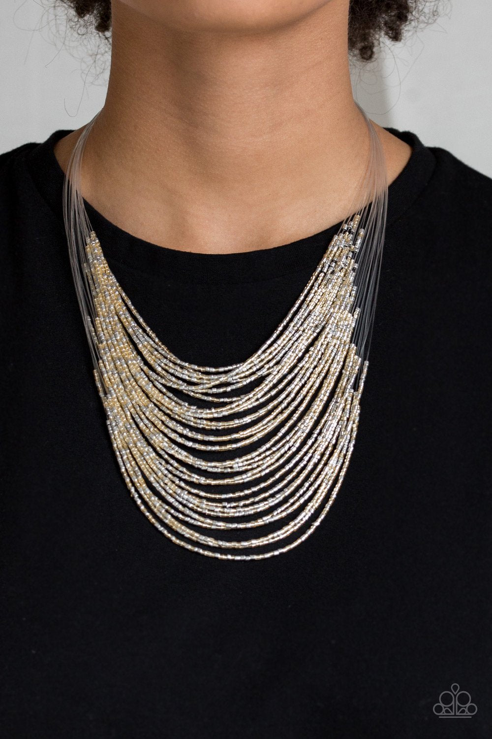Catwalk - multi (gold) - Paparazzi necklace – JewelryBlingThing