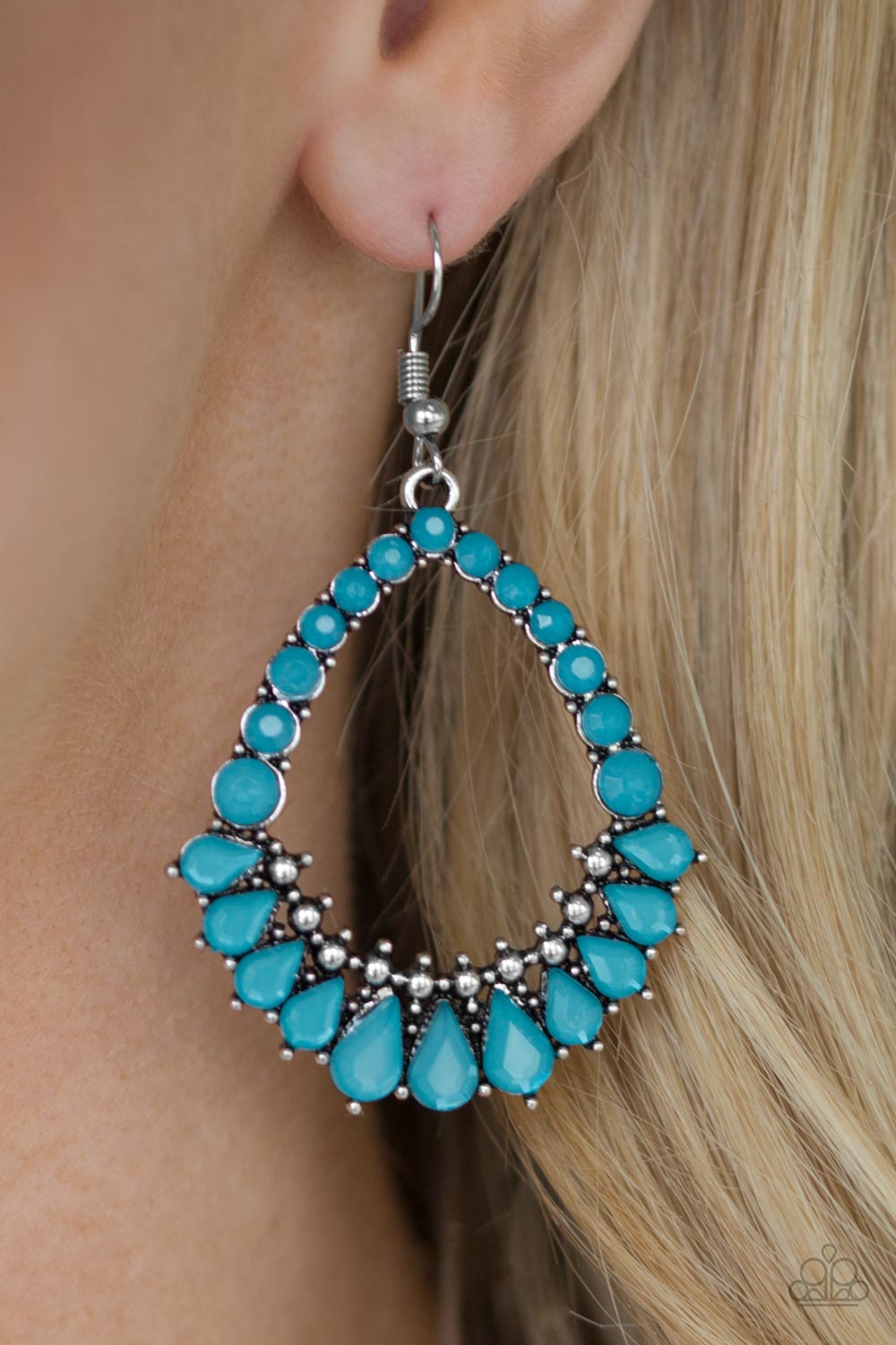 Crystal Waters - blue - Paparazzi earrings – JewelryBlingThing