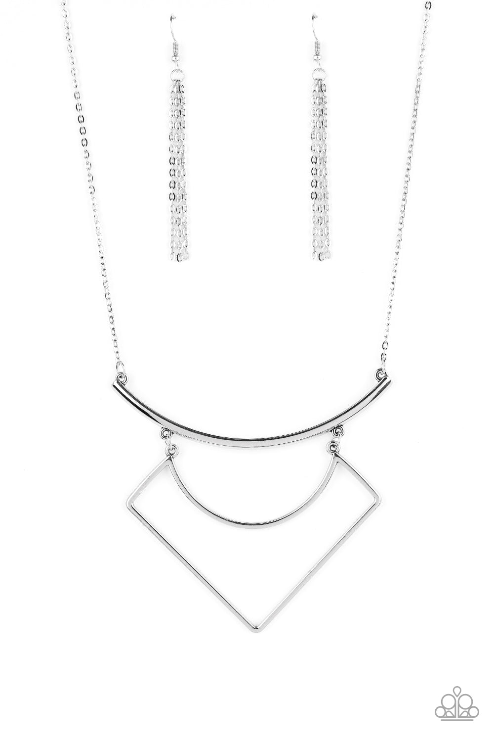 Egyptian Edge - silver - Paparazzi necklace