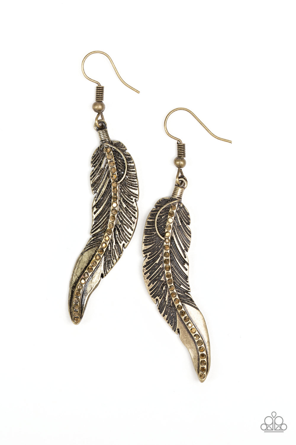 Fowl Play - brass - Paparazzi earrings 