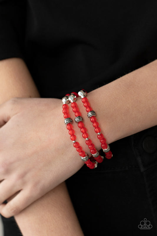 Paparazzi Bracelet ~ Cruising Coronado - Red