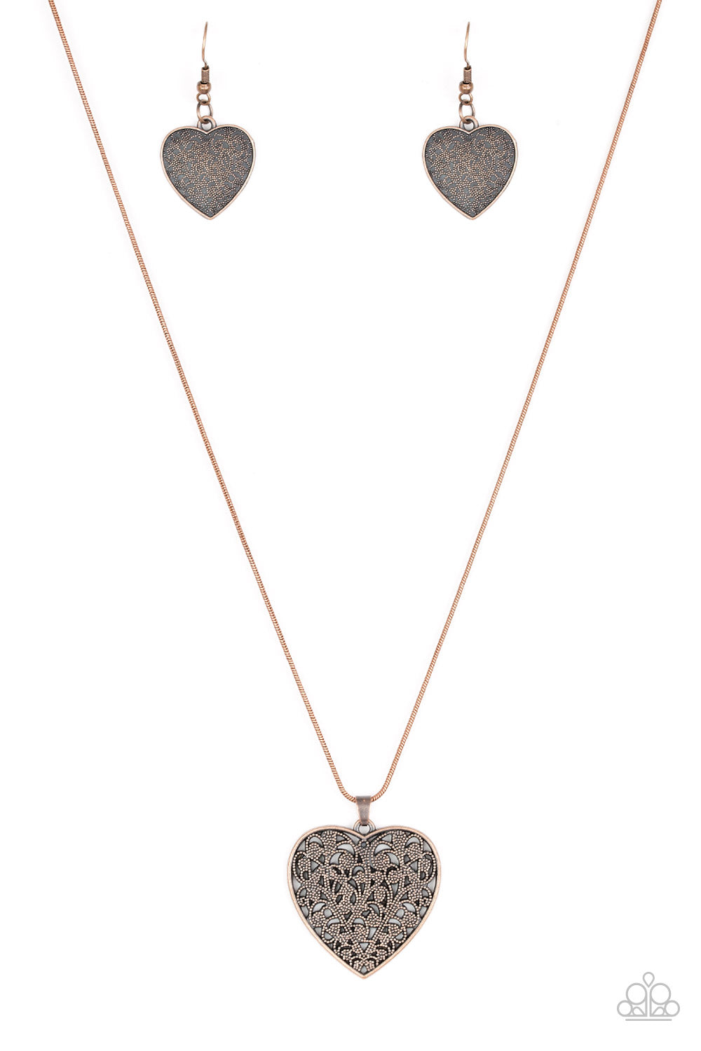 Look Into Your Heart - copper - Paparazzi necklace