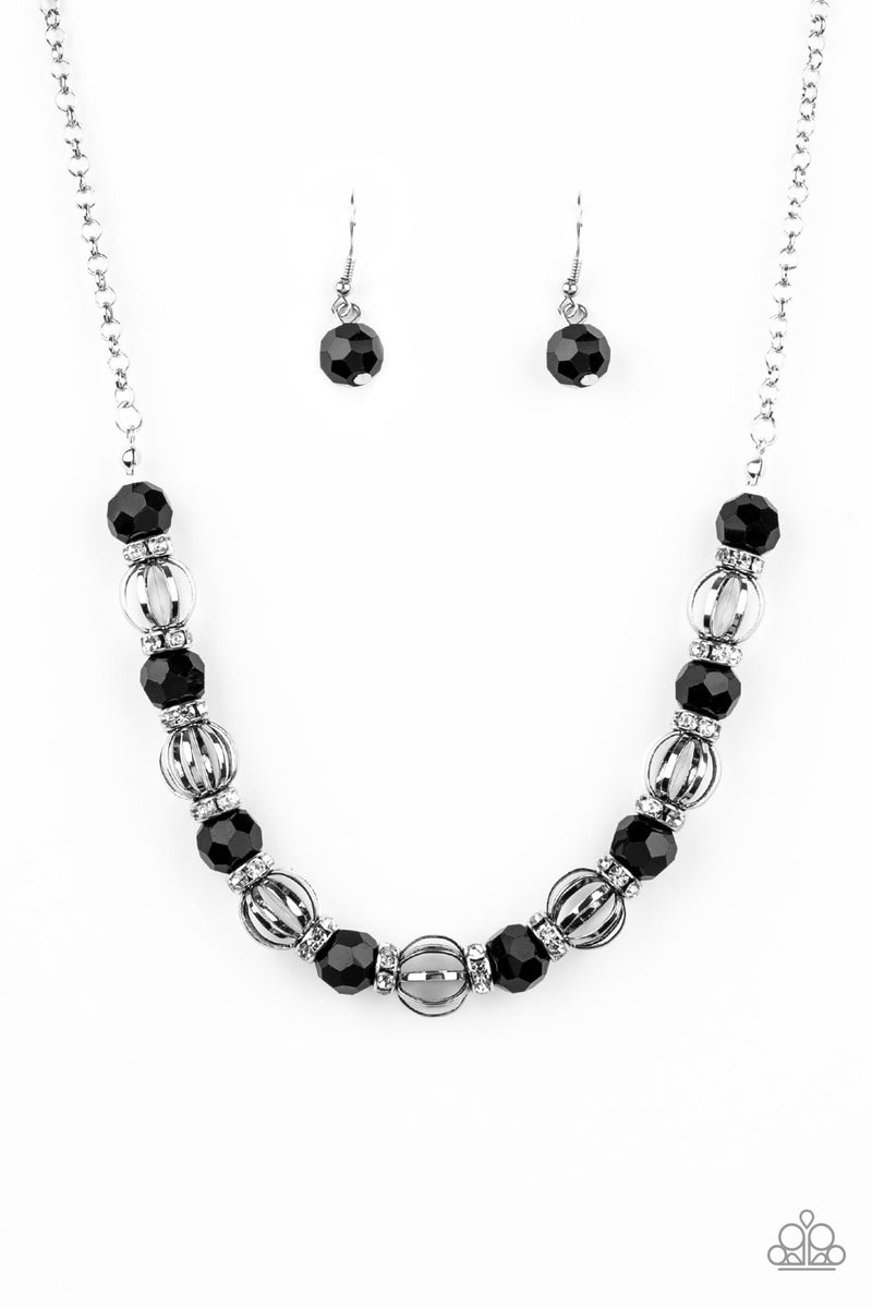 Metro Majestic - black - Paparazzi necklace – JewelryBlingThing