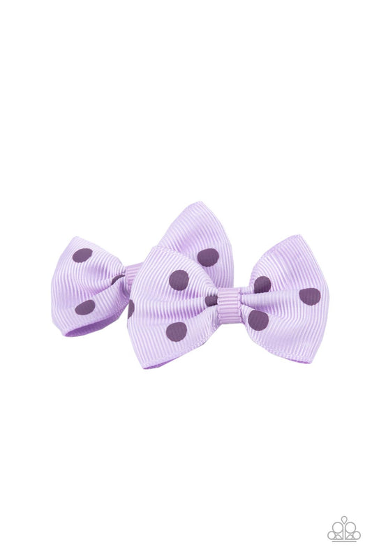 Polka Dot Delight Purple Hair Bow - Jewelry by Bretta