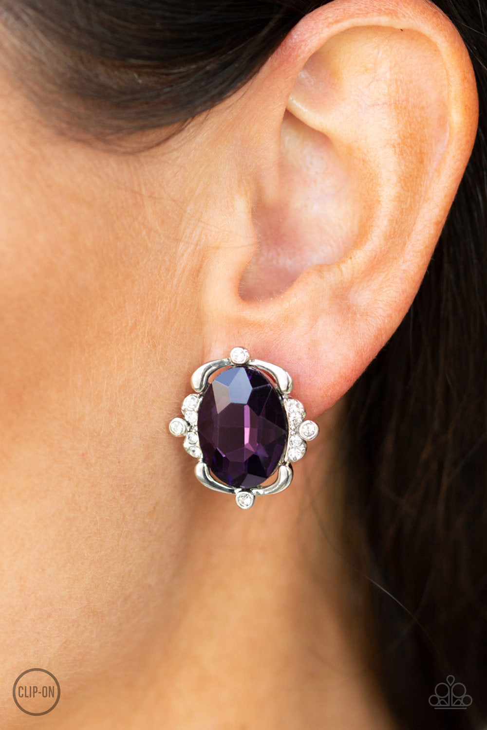 Regally Radiant - purple - Paparazzi CLIP ON earrings