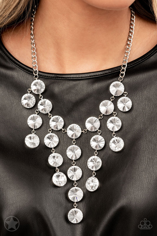 Show-Stopping Shimmer White Gem Statement Necklace – WICKED WONDERS