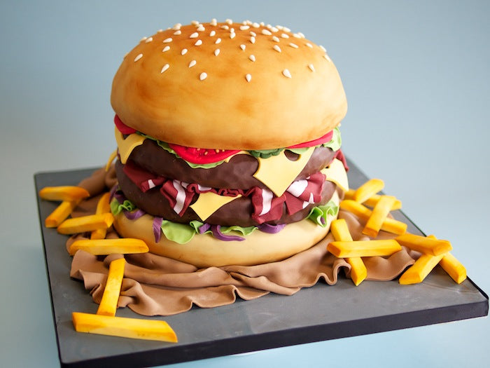 Burger Cake! – Crumbs &amp; Doilies