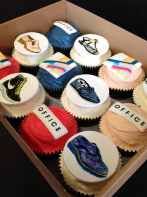 Office shoe cupcakes