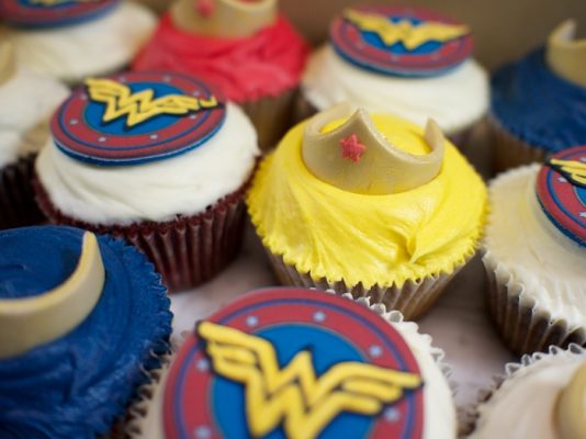 Wonder Woman cupcakes