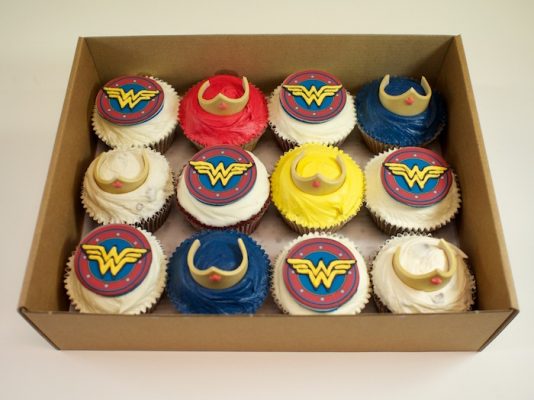 Wonder Woman cupcakes