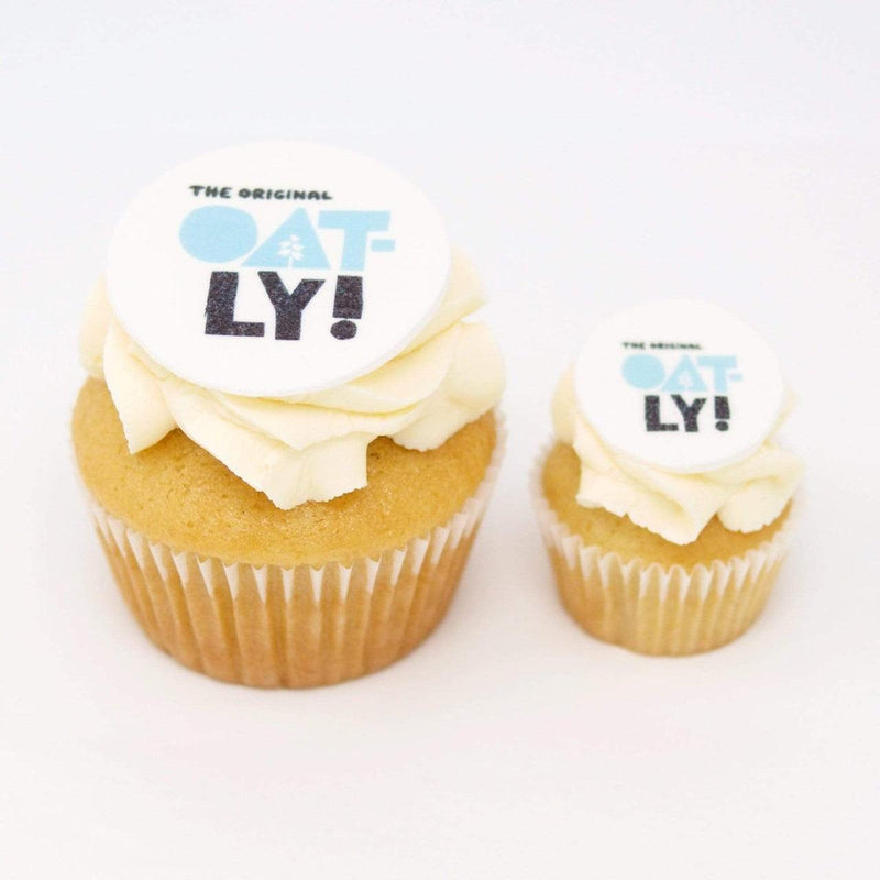 Branded Cupcakes And Cakes Edible Printed Logos Crumbs Doilies