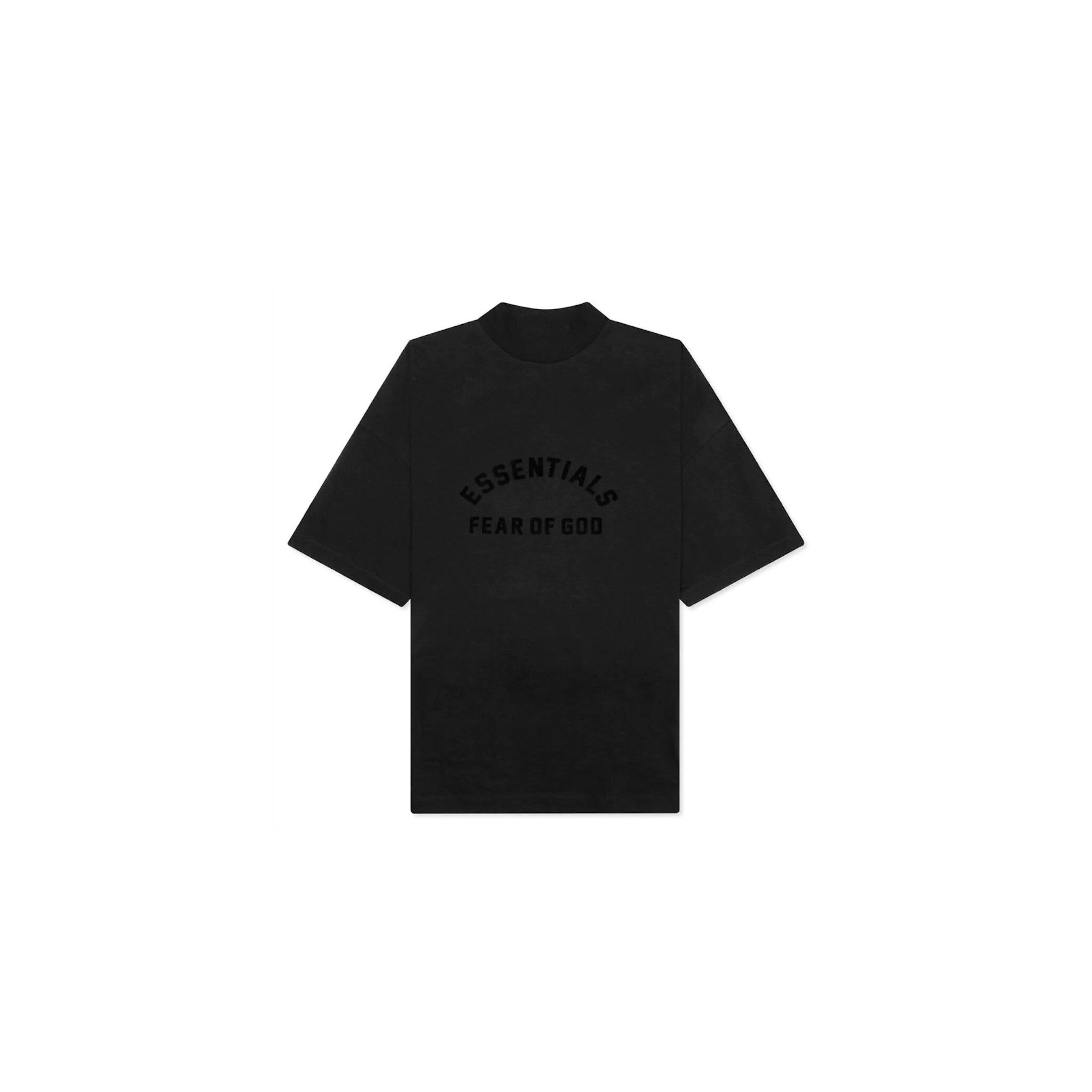 Fear of God Essentials Arch Logo Mock Neck T-shirt Jet Black - dropout product image