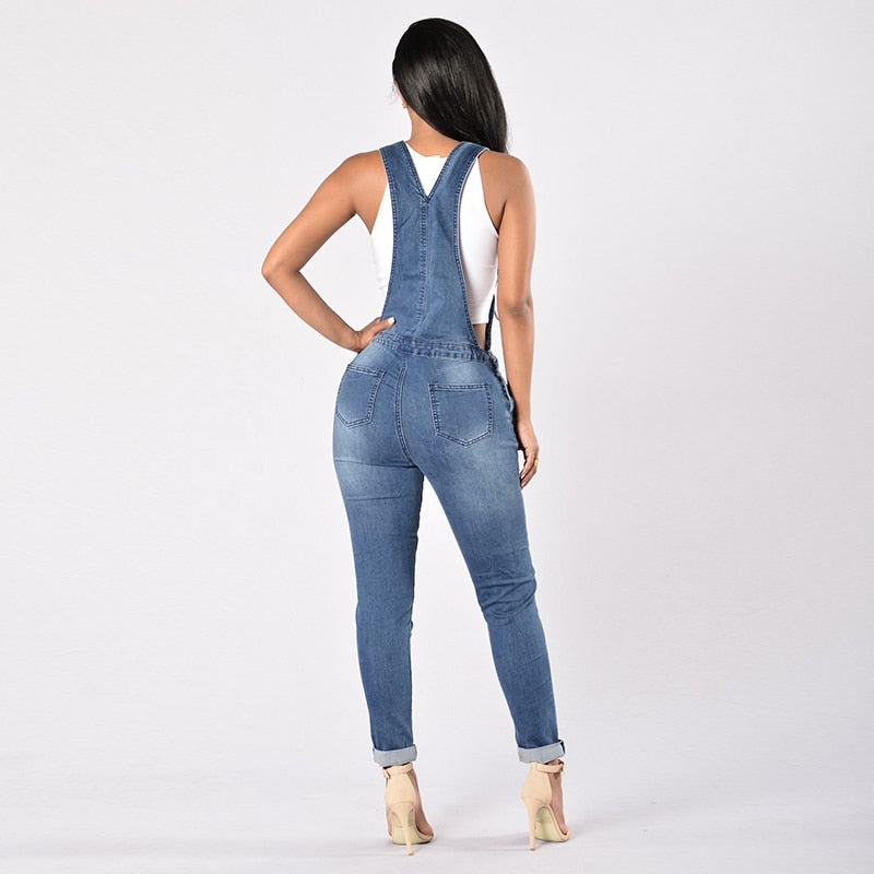 Women's Ripped Denim Overalls – 2 Be Cool
