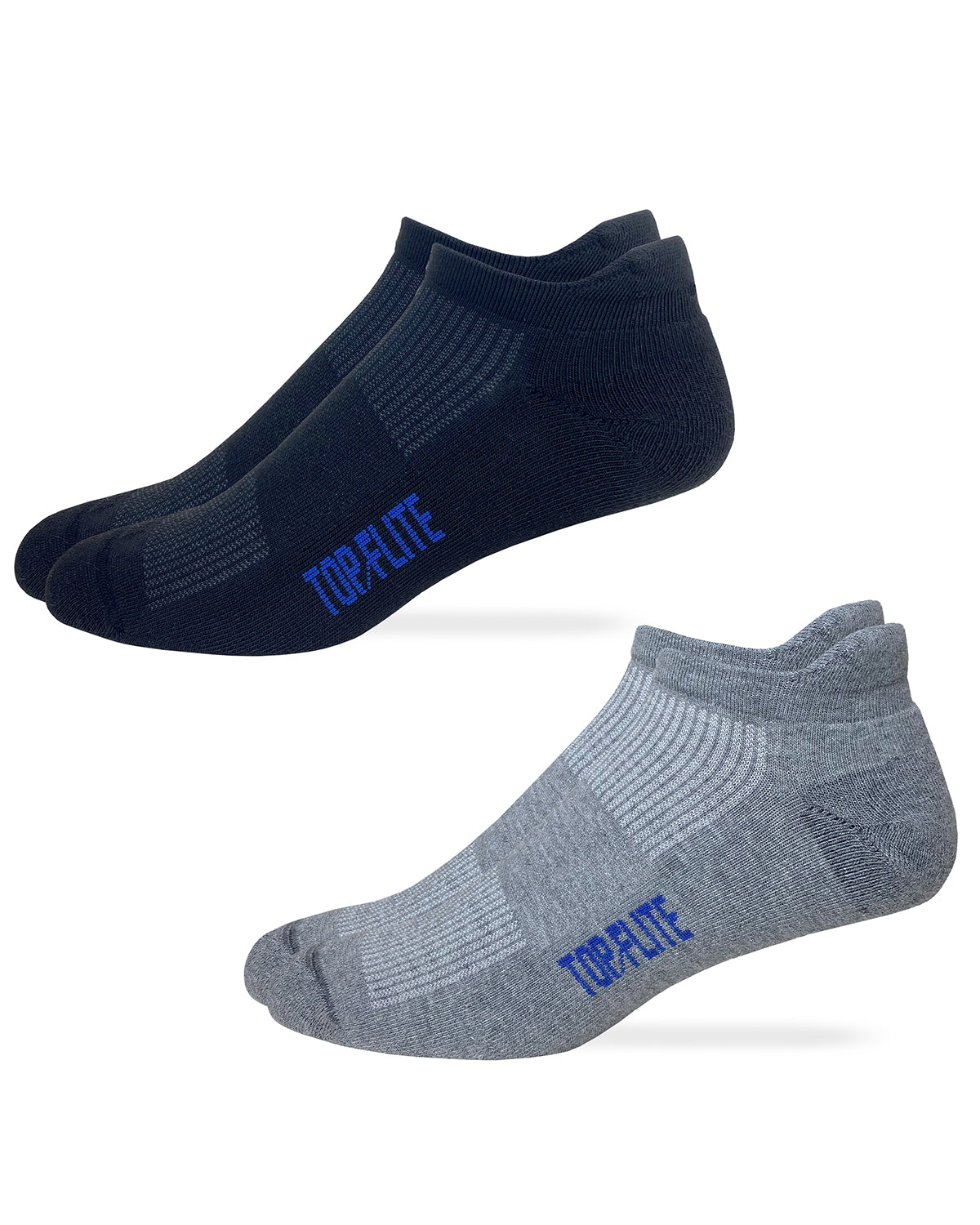 Top Flite Mens Moisture Wicking Seamless Toe Heel Tab Sport Socks 2 Pair Pack - Outdoor Obsession product image