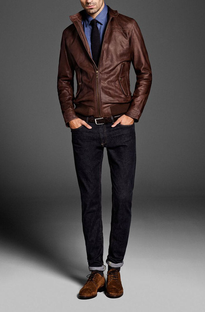 Men: Learn How To Use a Brown Leather Shirt – MERAKI