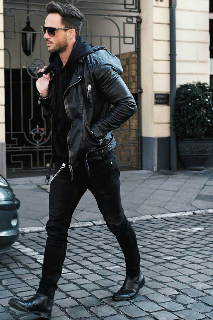 leather jacket and leather pants 2