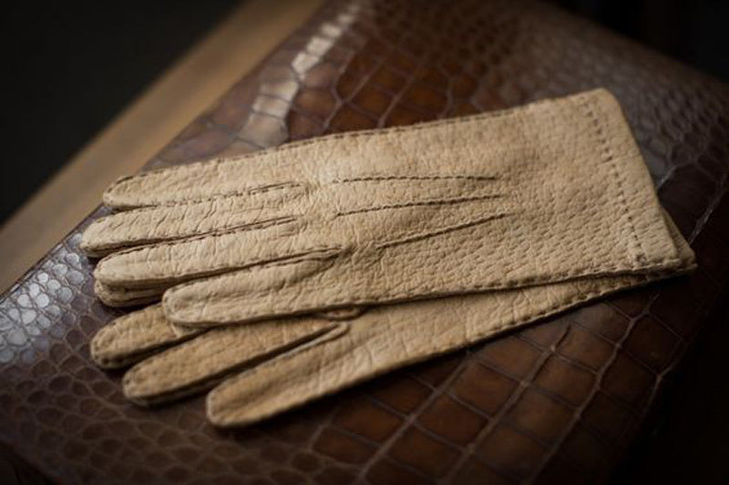 beige peccary gloves