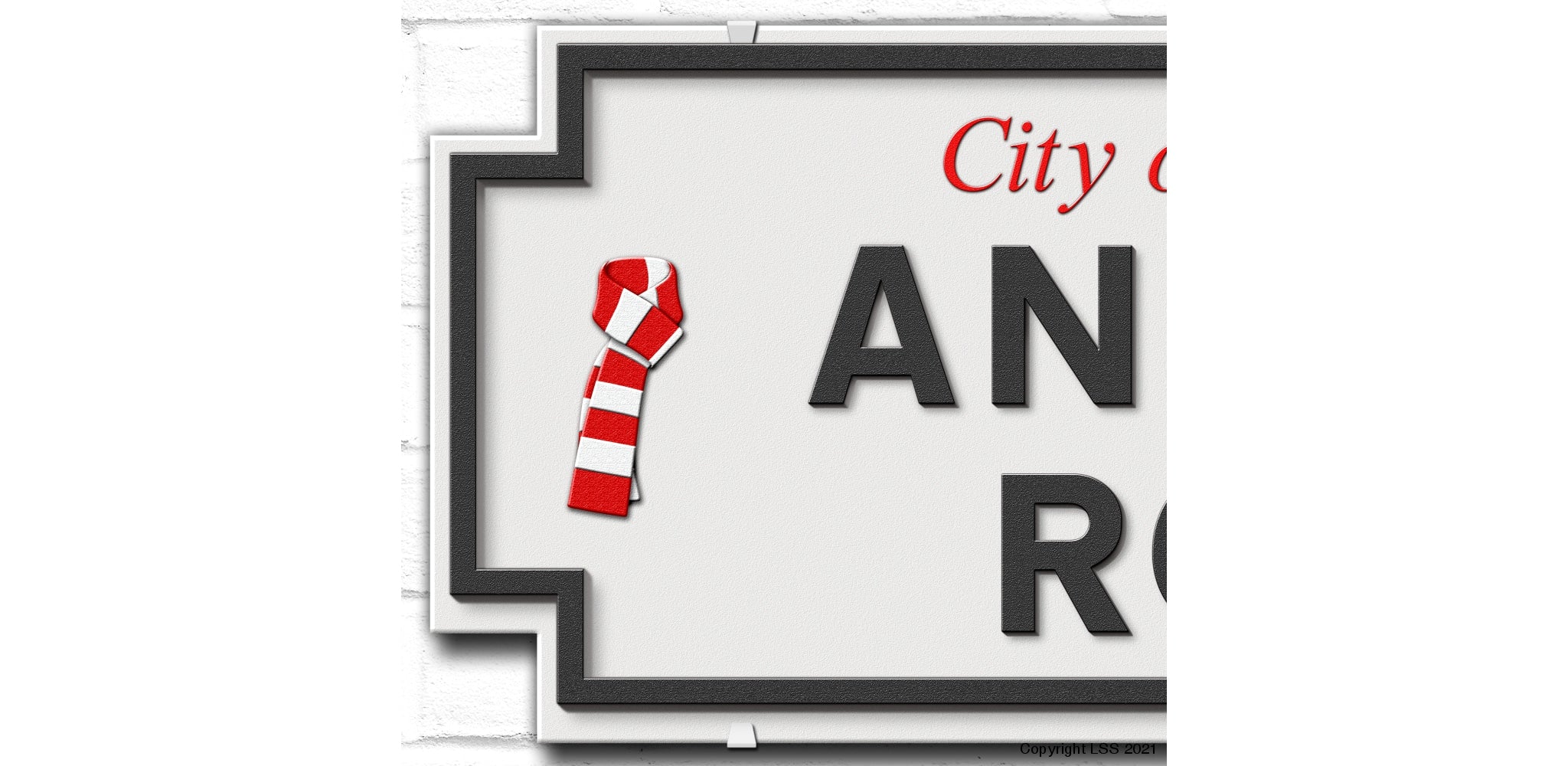 Anfield Road Design Poster Liverpool Street Signs