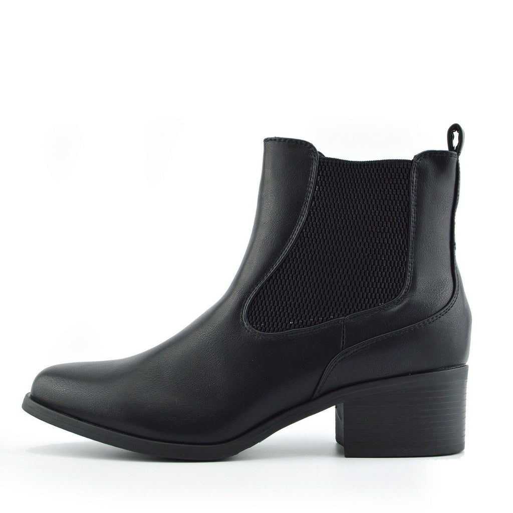chelsea block heel ankle boots