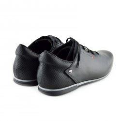 black smart casual trainers