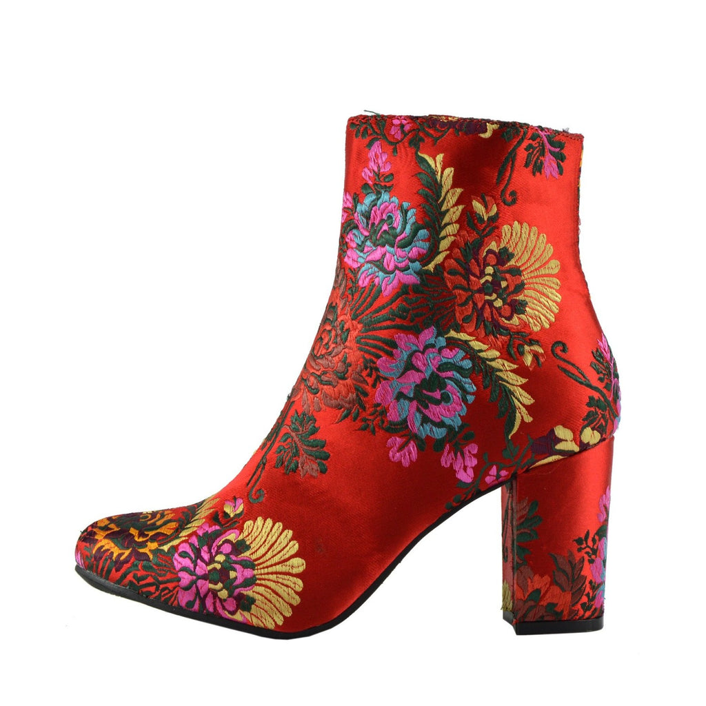 multi coloured ankle boots
