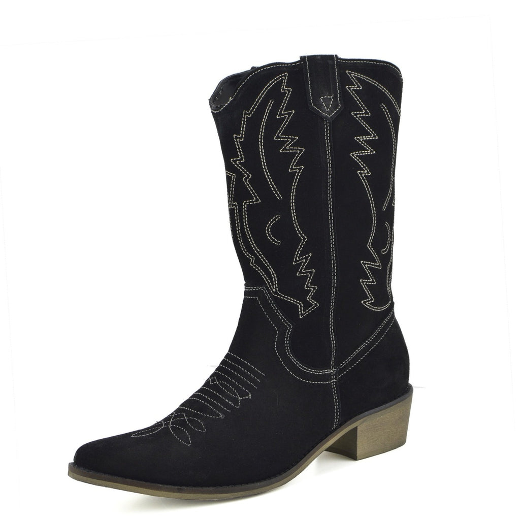 ladies leather cowboy boots uk