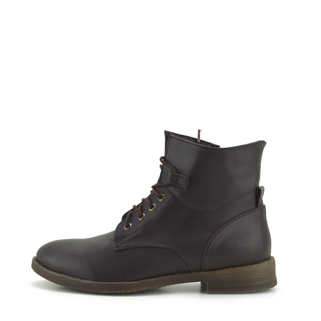 Park Combat Ankle Lace Up Flat Boots 