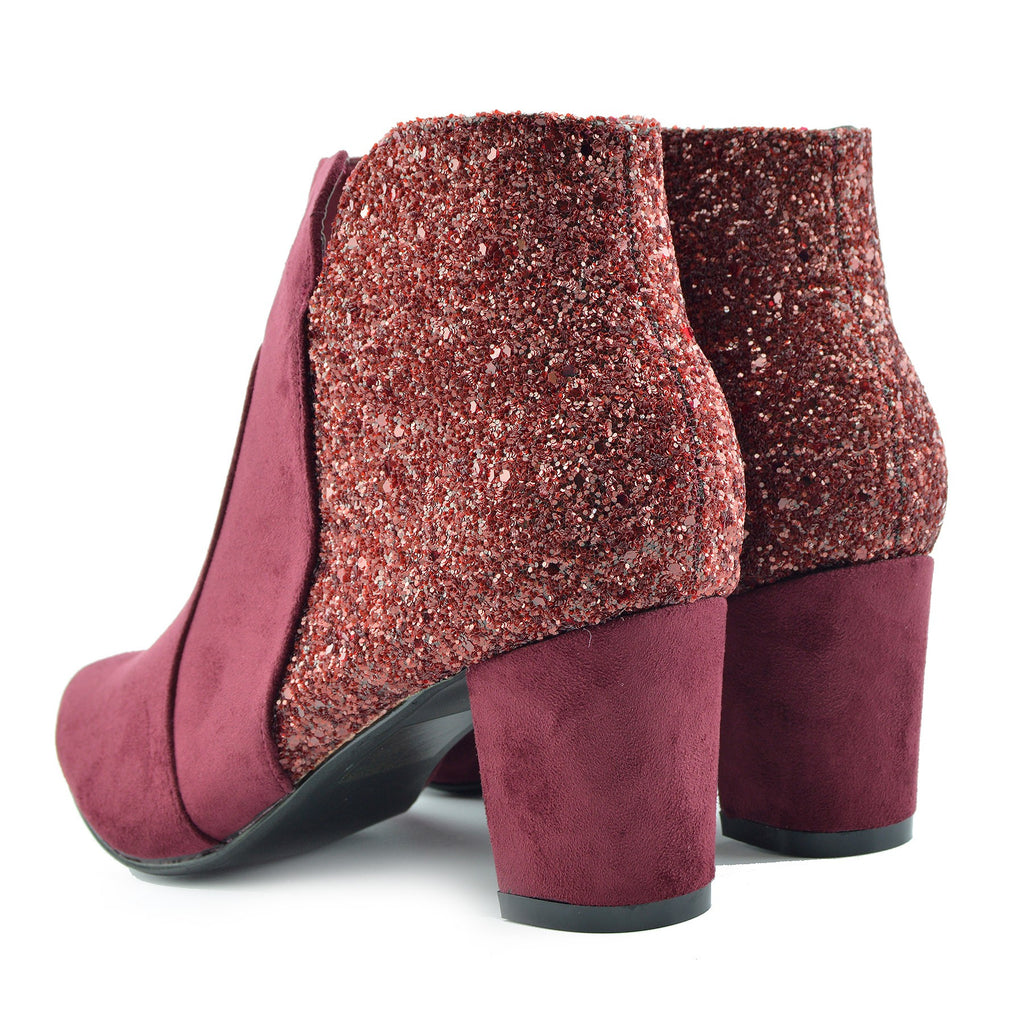 burgundy chelsea ankle boots