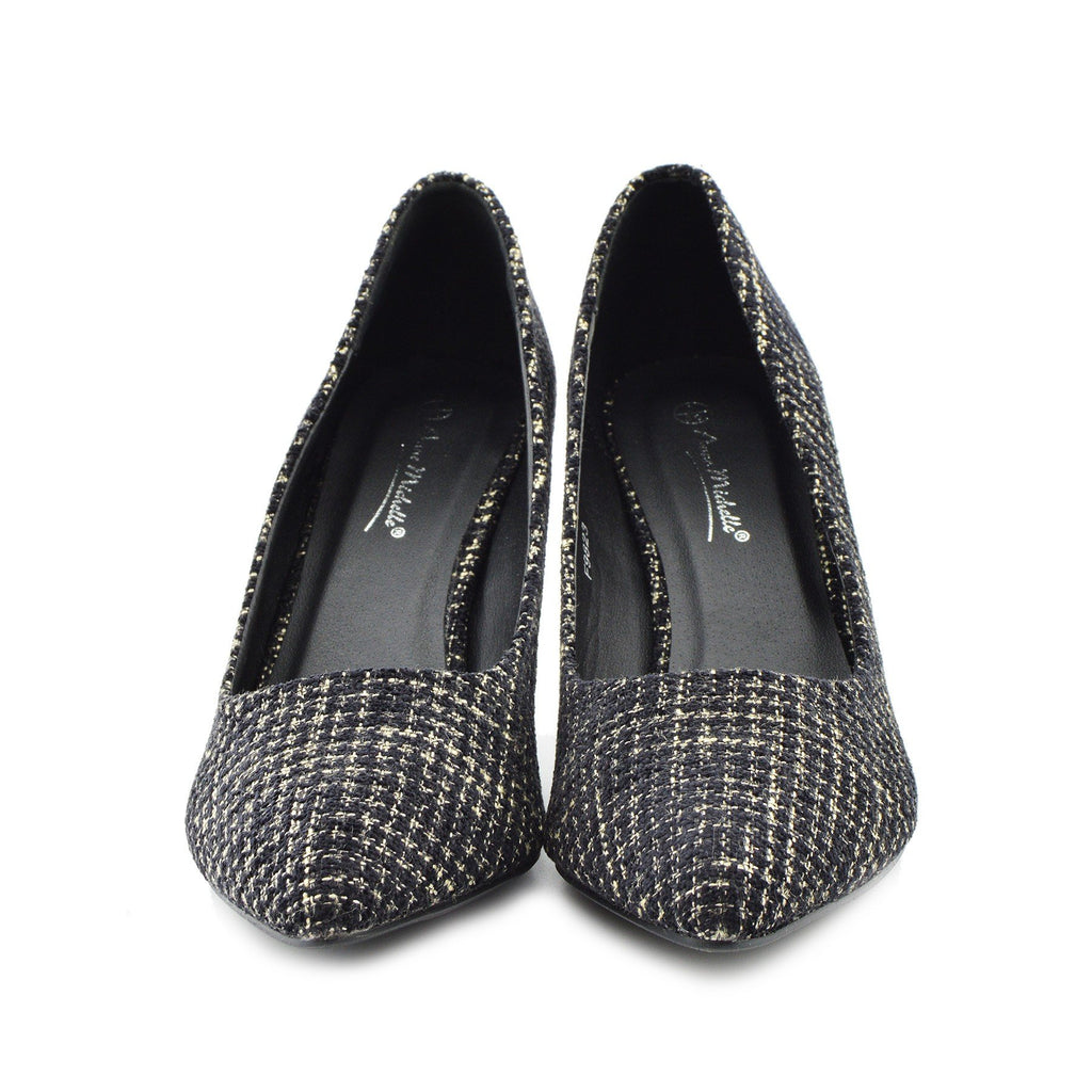 Tweed Kitten Heels Smart Shoes – Kickfootwear