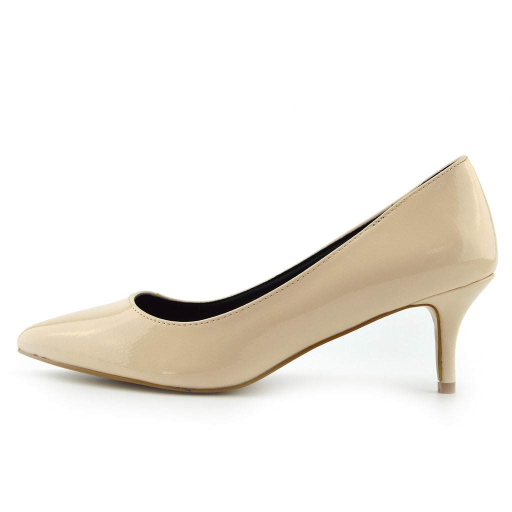 low heel shoes nude