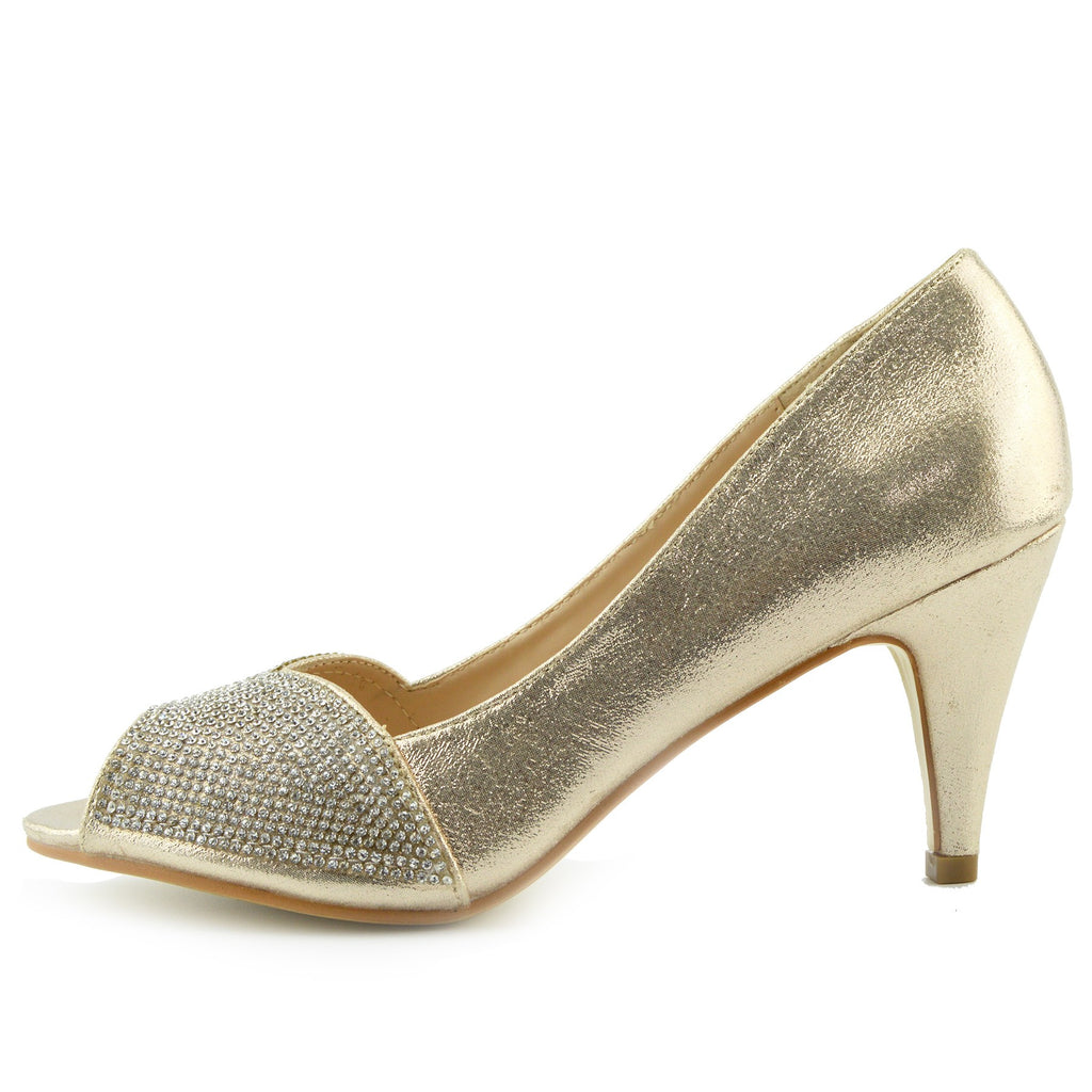 ladies gold wedding shoes