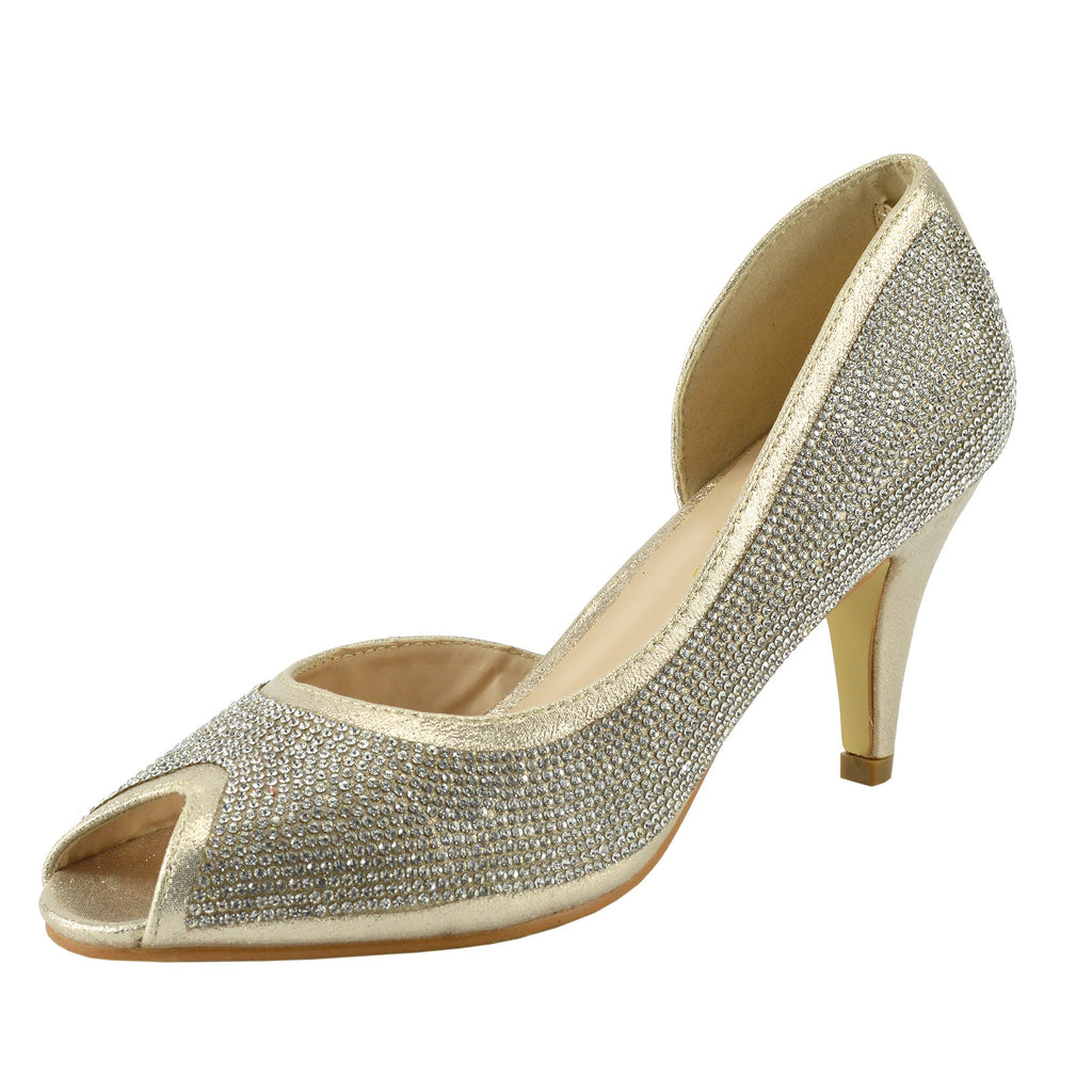 ladies gold wedding shoes