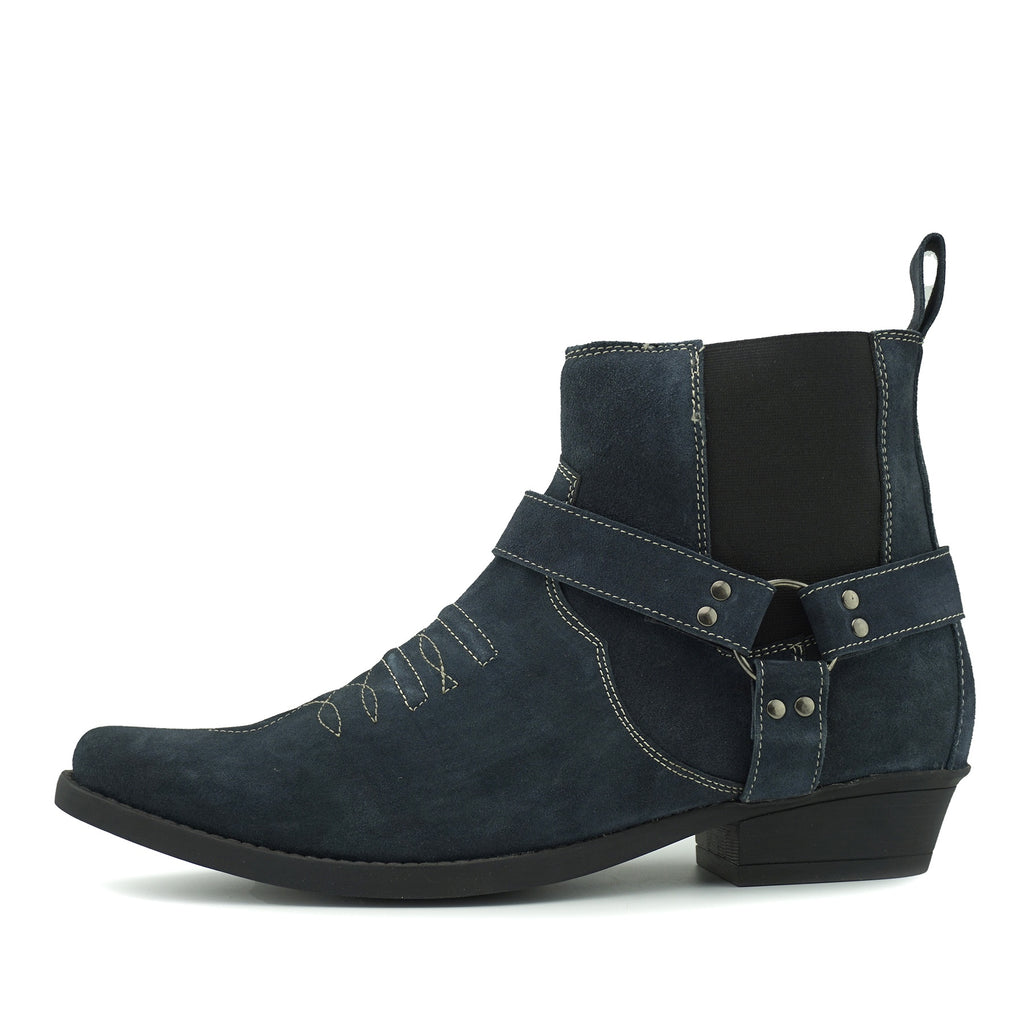 mens navy suede boots