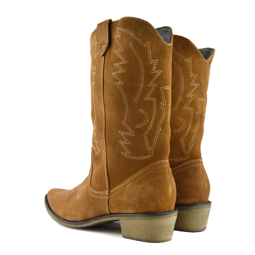 suede womens cowboy boots