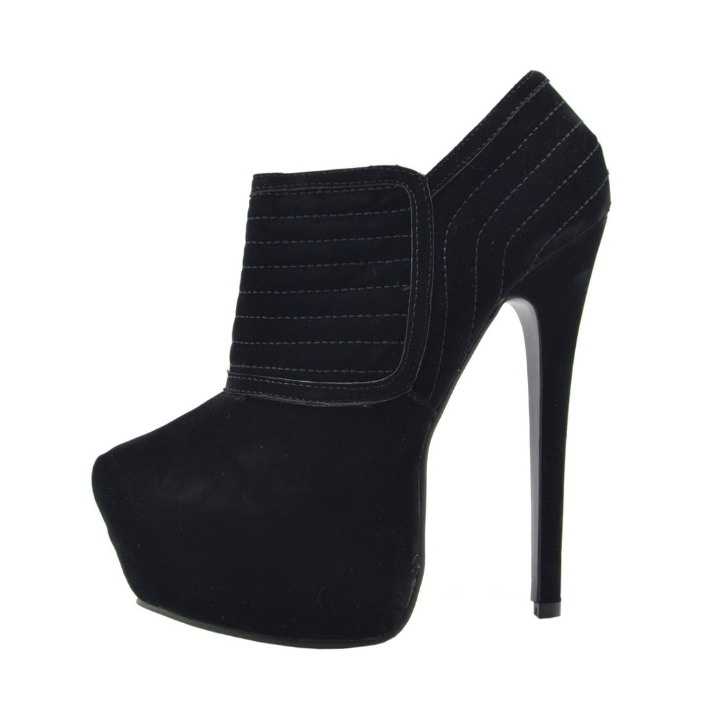 black stiletto shoe boots