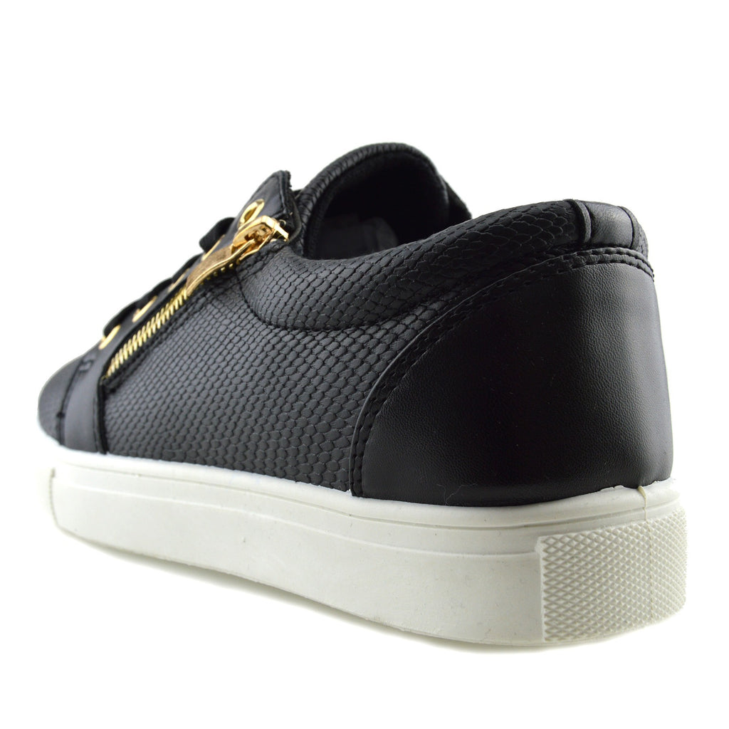 womens black trainers white sole