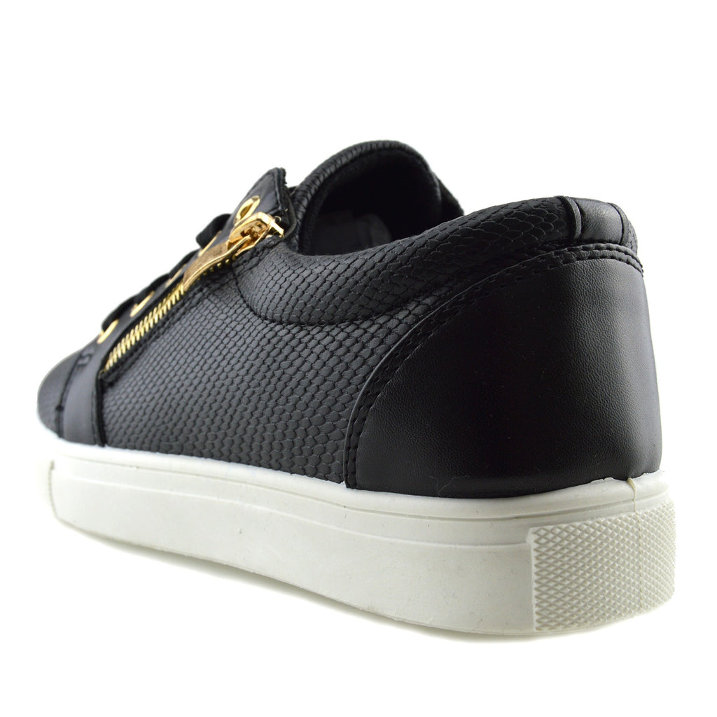 womens black fashion trainers